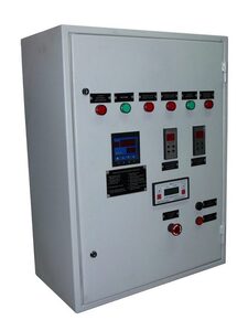 Комплект автоматики котла Е-2.5-14М Комплект автоматики котла Е-2.5-14 М, предназначен для автоматизации парового котла Е-2.5-14 М - топливо: мазут. Автоматика обеспечивает защиту котла, отсечку топлива при исчезновении напряжения питания и при отклонении технологических параметров от нормы, а также автоматический розжиг и регулирование. Комплект автоматики котла Е-2.5-14 М. Комплектация: Щит управления, МЭО, ЗЗУ, колонка уровнемерная, датчики.